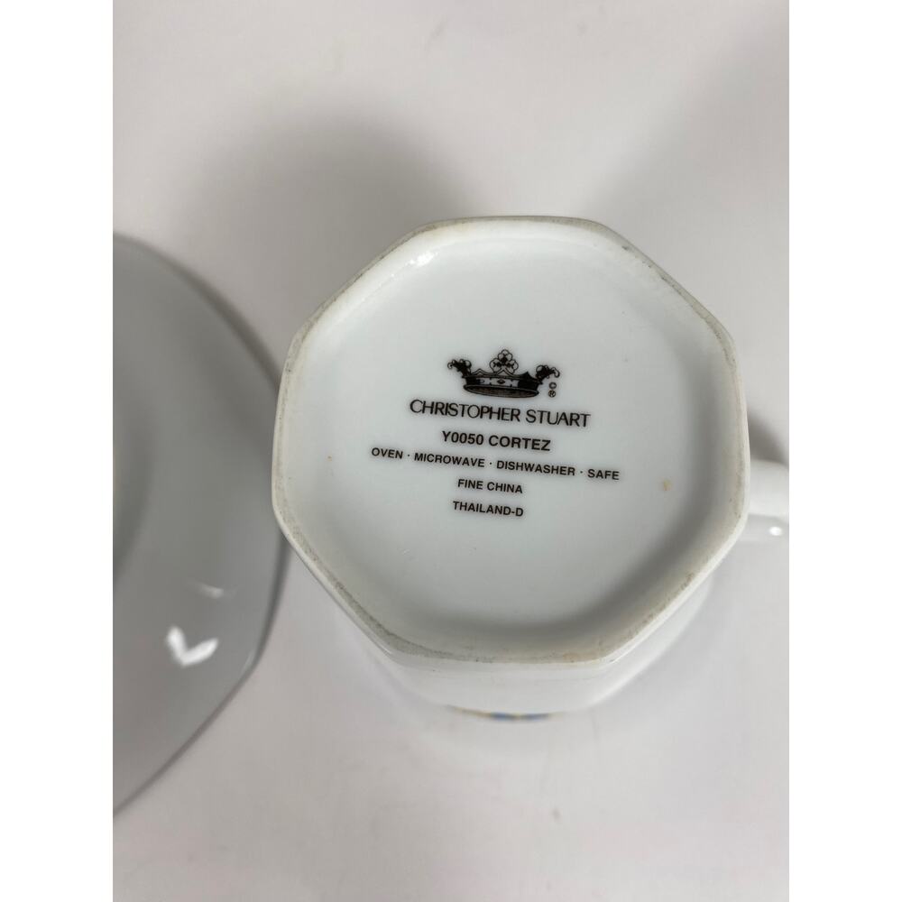Christopher Stuart Southwest Y0002 Cup & Saucer Set Of 10 Cups and 3 Saucers - Picture 5 of 8